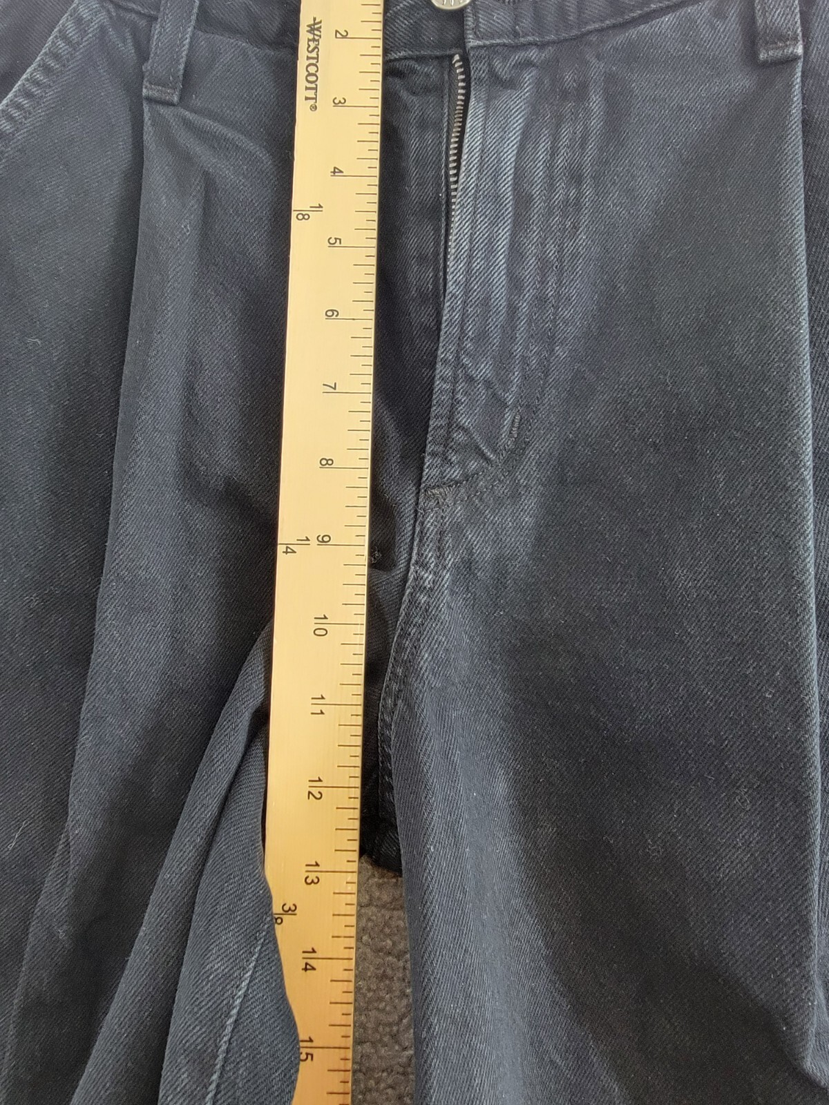 AGOLDE Ellis High Rise Wide Leg Jeans Women's 23 Crushed Button Zip Closure - Picture 8 of 18