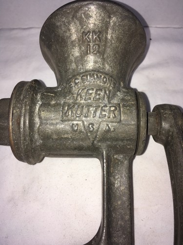 Vintage Keen Kutter KK12 Meat Grinder E C Simmons Cranks Nicely USA Patina