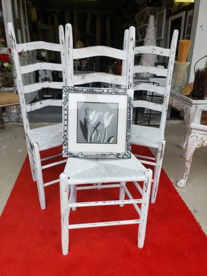 Distressed Ladder Back Chairs