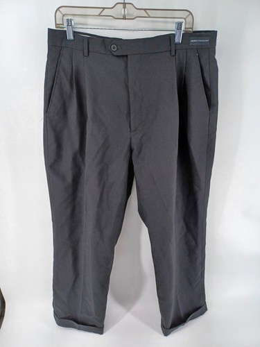 Victorio Couture Dress Pants Men's 36/30 Slacks Wrinkle Resistant Pleated