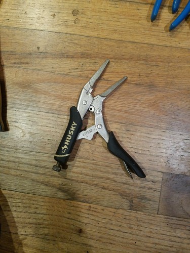 HUSKY 6.5 in. Long Nose Straight Jaw Locking Pliers - Vise Grip - NEW & FAST