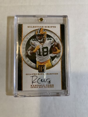 2017 Pantheon Randall Cobb Milestone Scripts Auto 3/3 Packers Texans