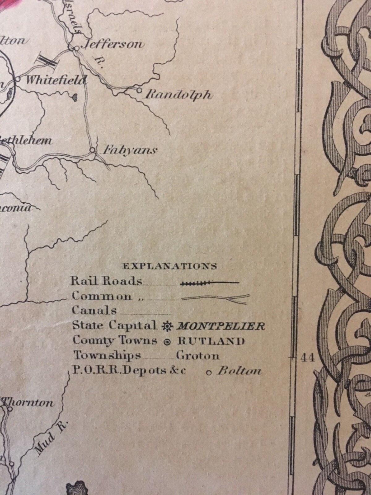 J.H. Colton’s 1859 Atlas Map of Vermont