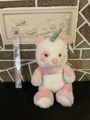 Walgreens Panda Bear Unicorn Plush Stuffed Animal Pink Tie Dye Blue Wings