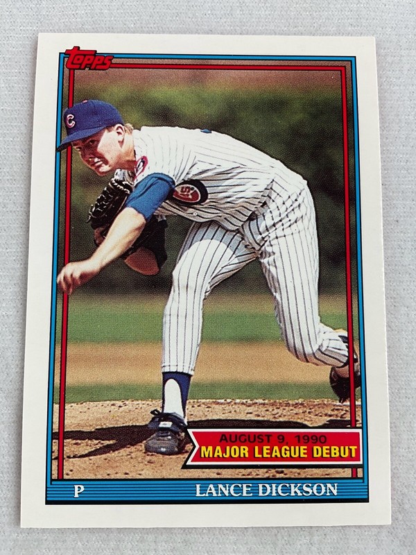 1990 Topps Major League Debut Card #042-Lance Dickson, Chicago