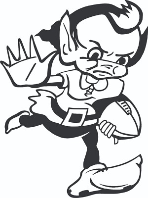 Cleveland Browns Brownie The Elf Old - Die Cut Vinyl Sticker/Decal