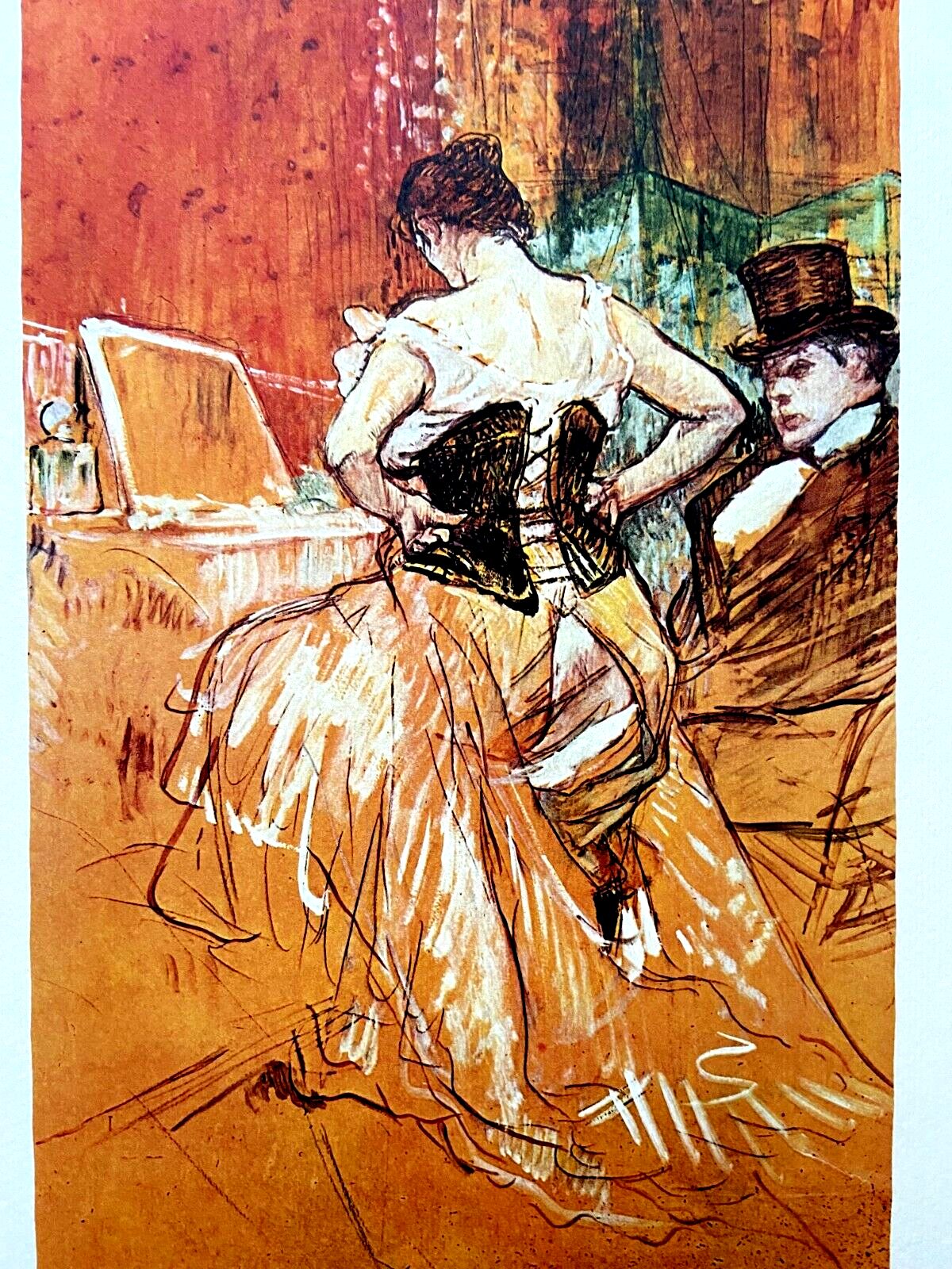 専用他の方発送×Henri de Toulouse-Lautrec Henri De Toulouse-Lautrec Lithograph Coa Original Signed