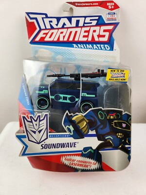 Transformers Animated Deluxe Class Soundwave Figure Decepticon 2008 Hasbro New