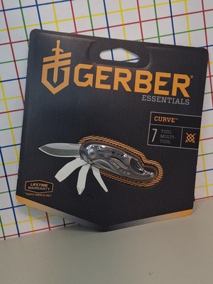 Gerber Curve Multi-Tool Folding Knife,7 Tool Function,Stainless Steel New Sealed