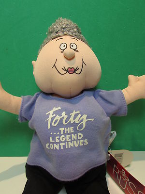 FORTY ...THE LEGEND CONTINUES - 9'' Soft Russ Birthday Doll - NEW w/TAG