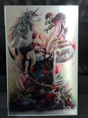 Scout Comics 2021 By The Horns #1 Metal Maria Khe Limited to 30 Rare HTF