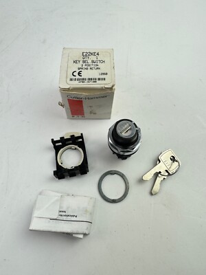 EATON CORPORATION E22KE4 2 Position Key Sel. Switch Spring Return