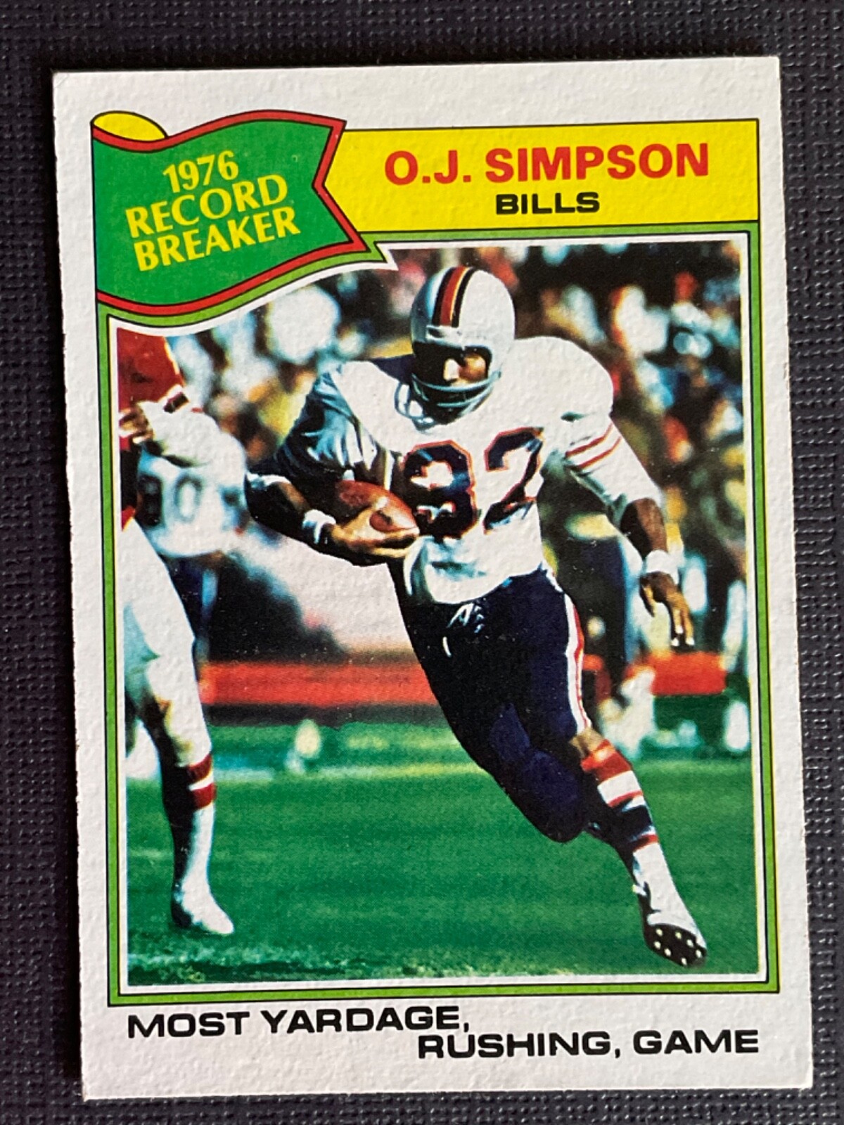 O.J. Simpson Record Breaker 1977 Topps Football Card #453 O.J. Simpson Record Breaker 1977 Topps Football Card #453