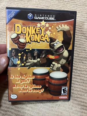 Donkey Konga (Nintendo GameCube, 2004) CIB Complete NEAR MINT CONDITION DISC