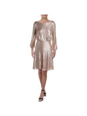 

TADASHI SHOJI Женское бежевое вечернее платье длиной до колена с длинным рукавом и длиной до колен Размер, Бежевый