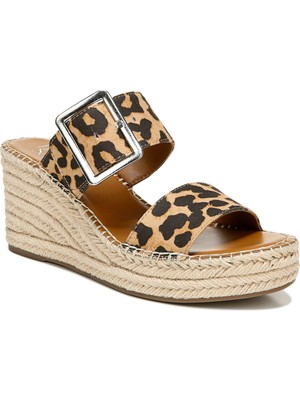 

FRANCO SARTO Женские коричневые туфли на танкетке с двойным ремешком 1 на платформе, 7 м, Коричневый, H0794F2