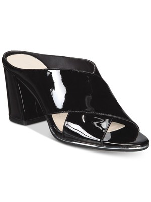 

KENNETH COLE NEW YORK Женские черные кожаные шлепанцы Lyra Slip On, Черный, KLS8121PA