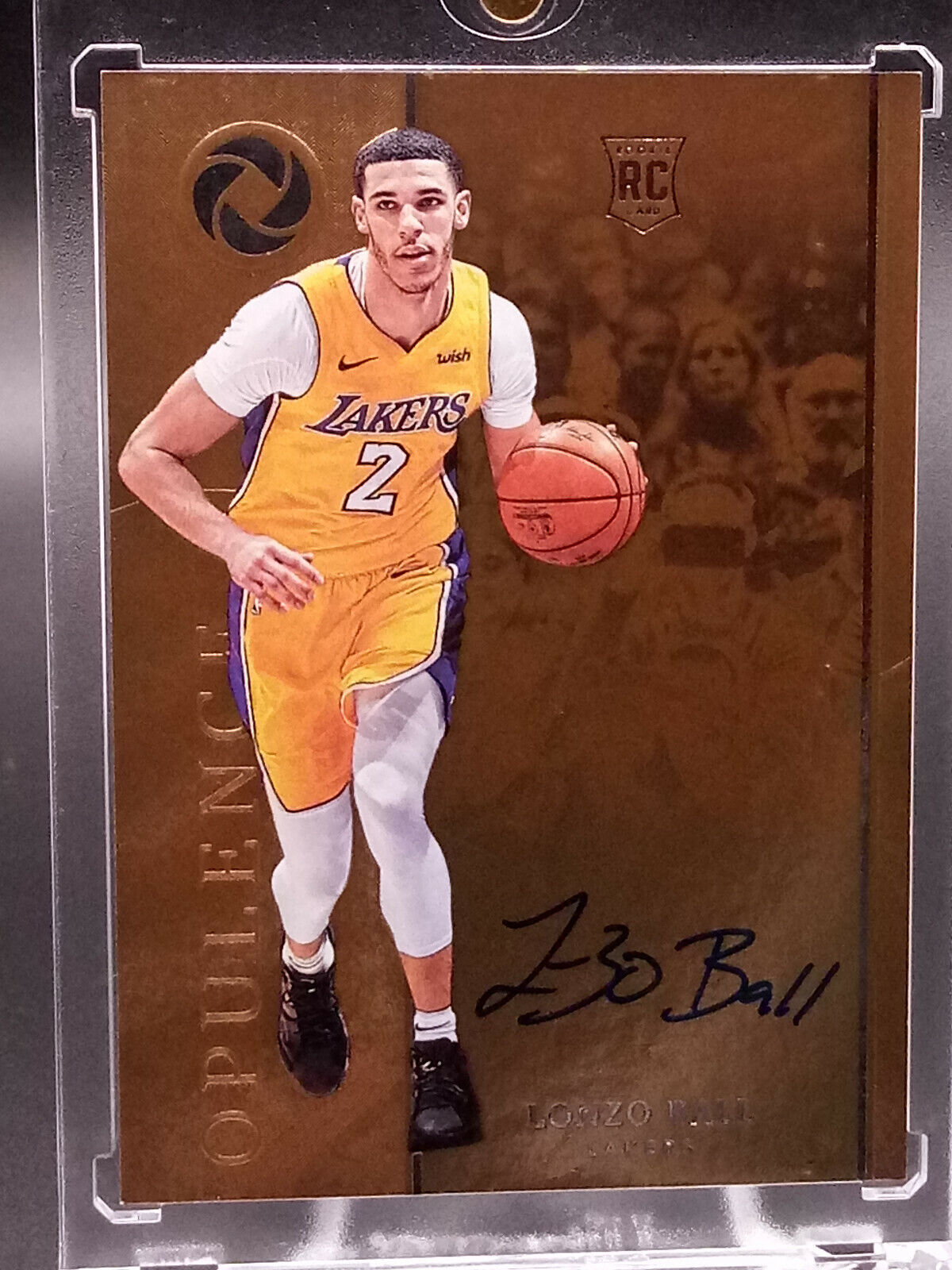 2017-18 Panini Opulence Lonzo Ball ROOKIE RC AUTO /25! ON-CARD AUTO!!!. rookie card picture