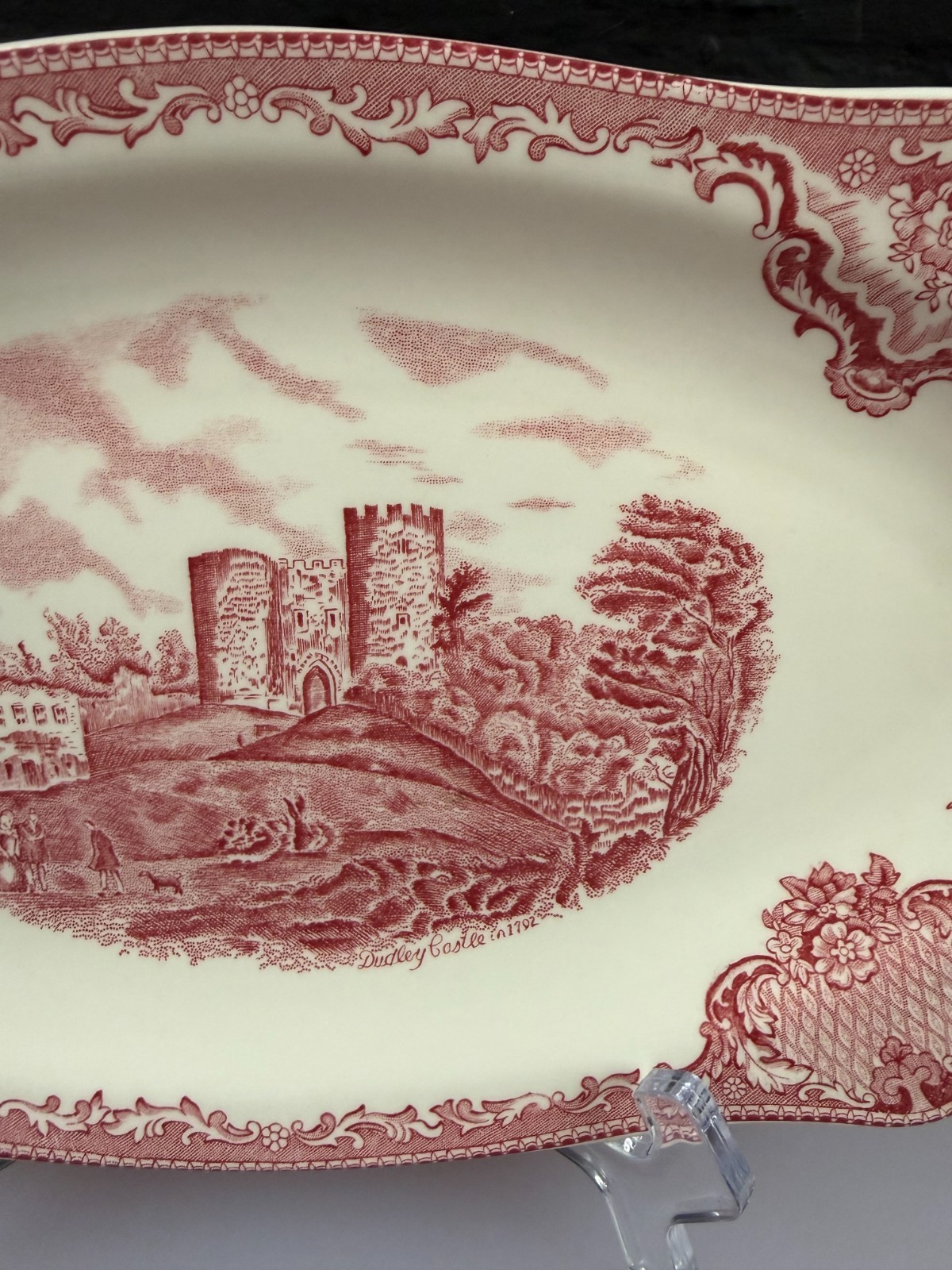 Johnson Brothers Old Britain Castles Pink Sandwich Tray 32 cm x 18.5 cm