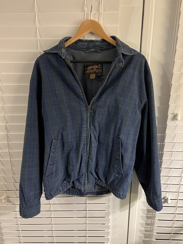 Rare Vtg Eddie Bower Denim Jacket Soft Denim Distressed Retro Jacket Men’s S