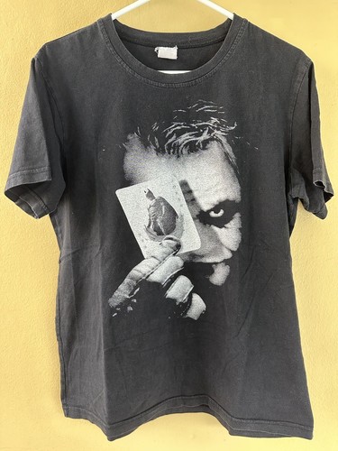 Vintage 00's The Dark Knight Joker T-Shirt Adult Black Movie Vintage 00's The Dark Knight Joker T-Shirt Adult Black Movie