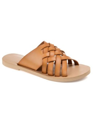 

JOURNEE COLLECTION Женские коричнево-коричневые сандалии без задника Danni Slide, Коричневый, DANNI-SANDAL