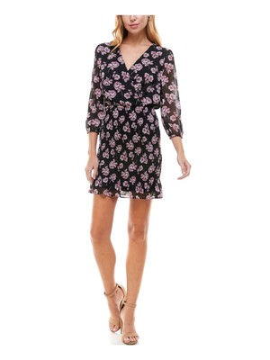 Женское черное короткое платье-футляр TRIXXI с рукавом 3/4 M