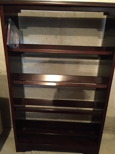 CD/DVD Holder, Cherry color wood