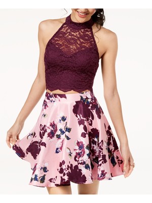 

CITY STUDIO Женская розовая короткая вечерняя юбка трапециевидной формы на молнии на подкладке для юниоров, Розовый