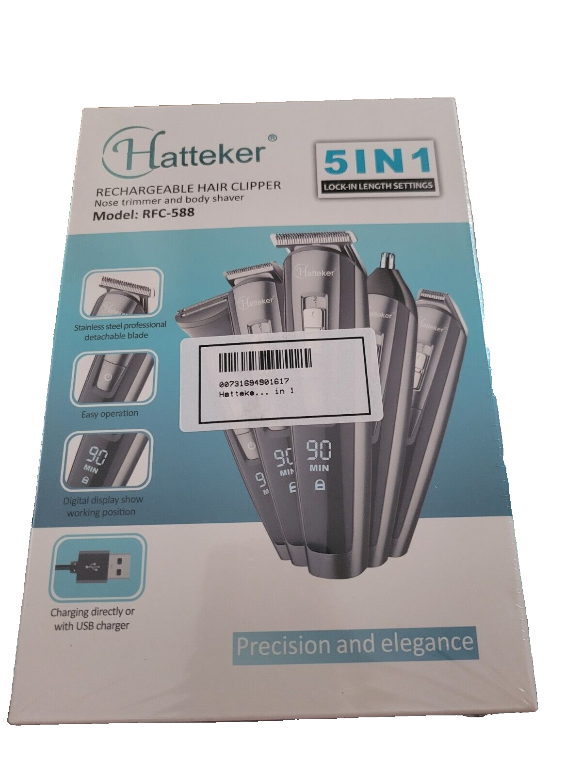 Rechargeable Hair Clipper 5 In 1