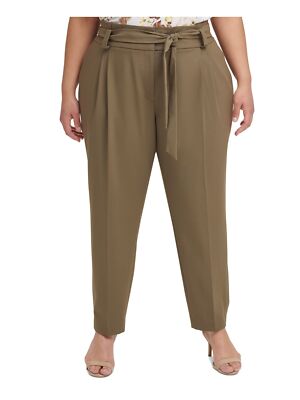 

CALVIN KLEIN Womens Stretch Zippered Wear To Work Pants Plus, Зеленый, X13PL635
