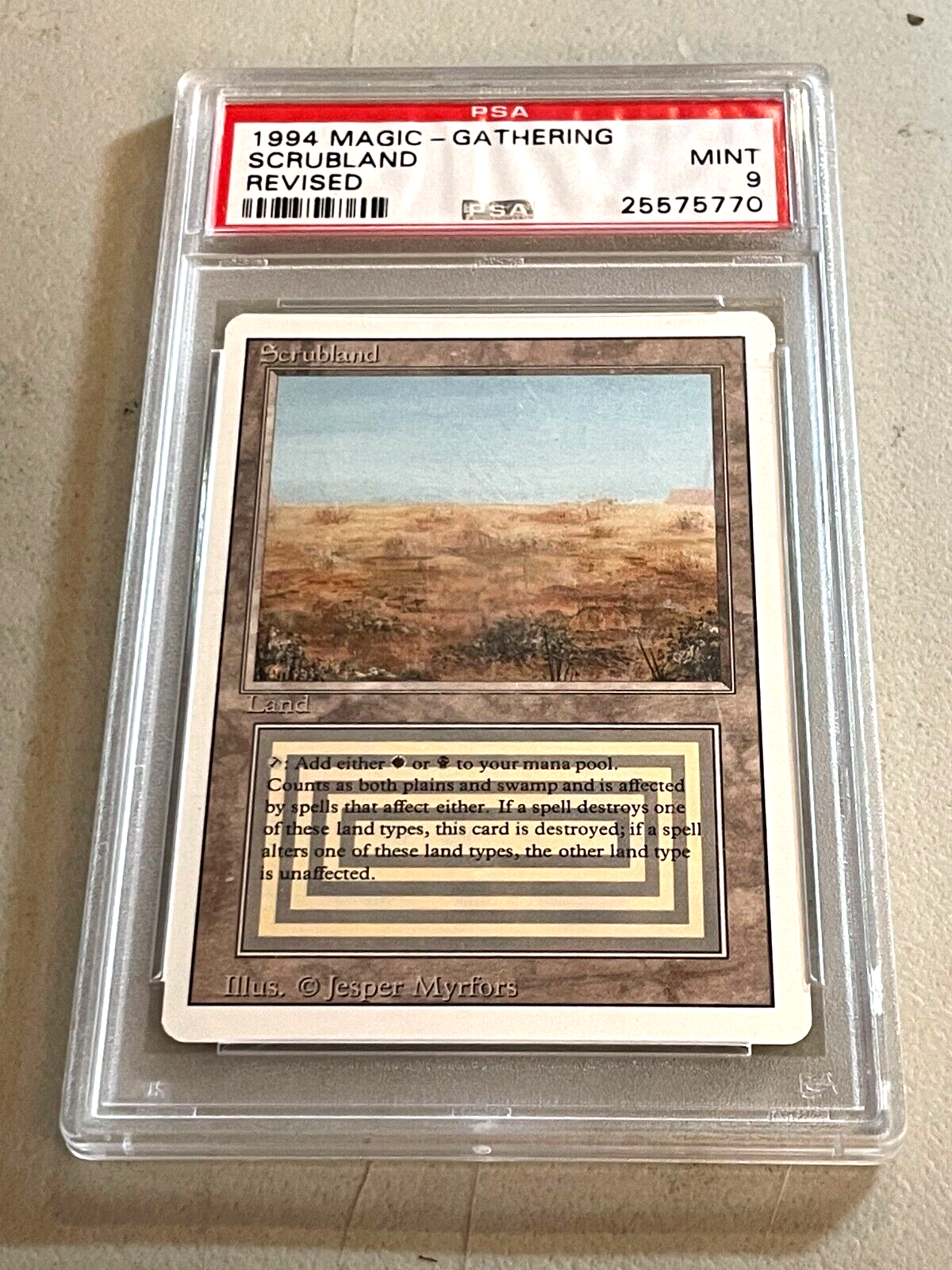 MTG】 PSA4 scrubland デュアルランド マジックザギャザリング PSA鑑定