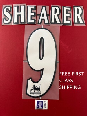 SHEARER #9 Newcastle 1997-2007 Player Size Premier League White Nameset UK STOCK