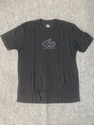 6D Helmets T-shirt New Large Classic Logo Next Level Brain Protection Cycling