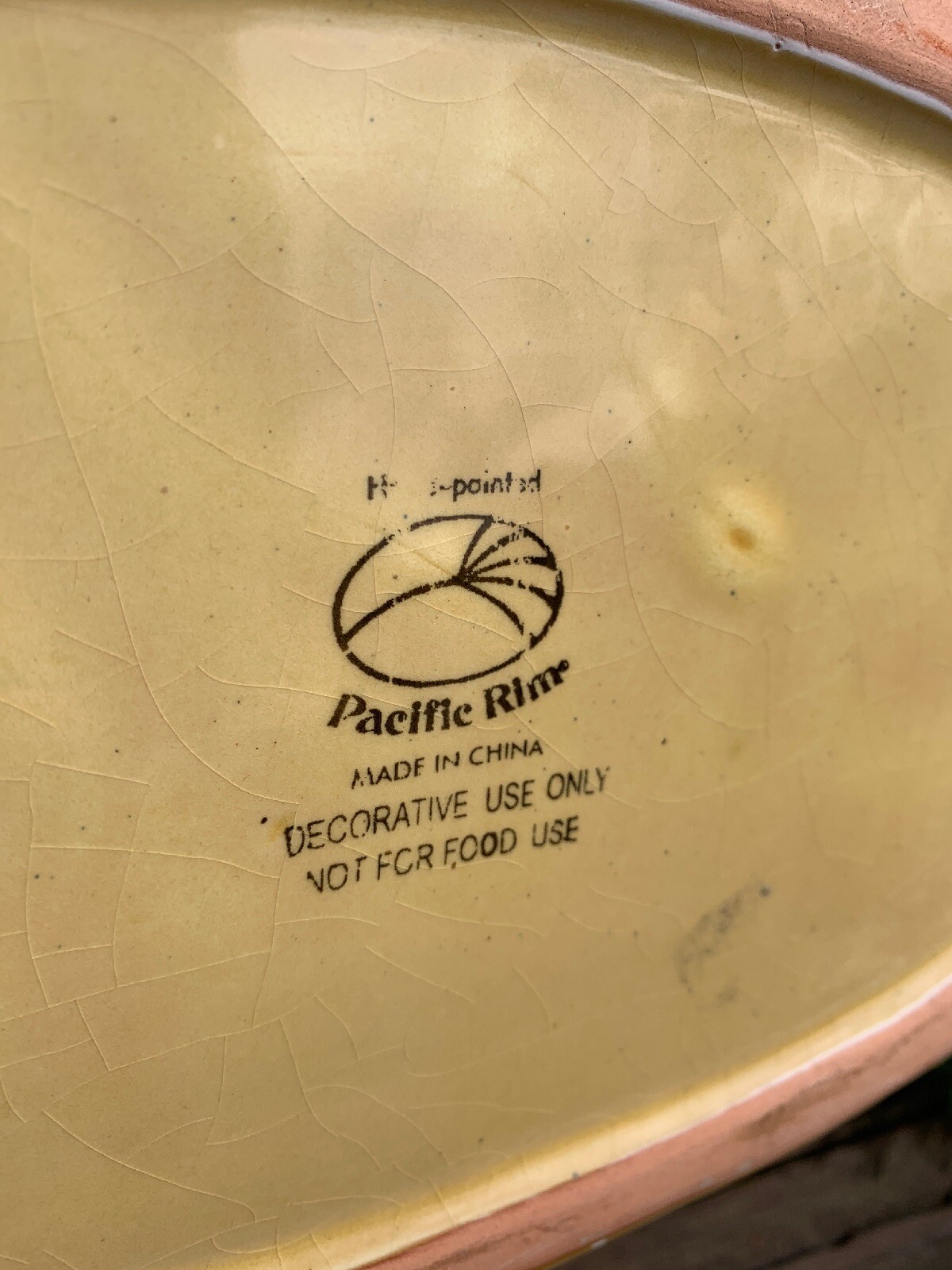 Pacific Rim GORGEOUS Home Decor Grapevine 3D Grapes Wine Ceramic Bowl 5.5x12.5