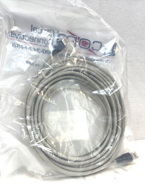 L-Com (TRD855SCR-25) 25Ft Cat5e RJ45 26 AWG Shielded PVC Jacket Ethernet Cable