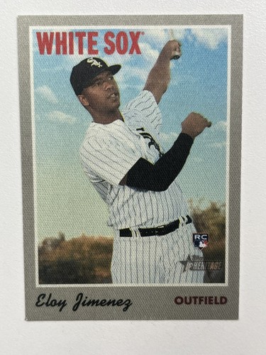 2019 Topps Heritage Cloth Sticker #17 Eloy Jimenez Chicago
