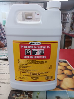 SYNERGIZED PERMETHIN 1%. One Gallon. For Back Rubbers, Pour-0n.  Cattle Or Sheep