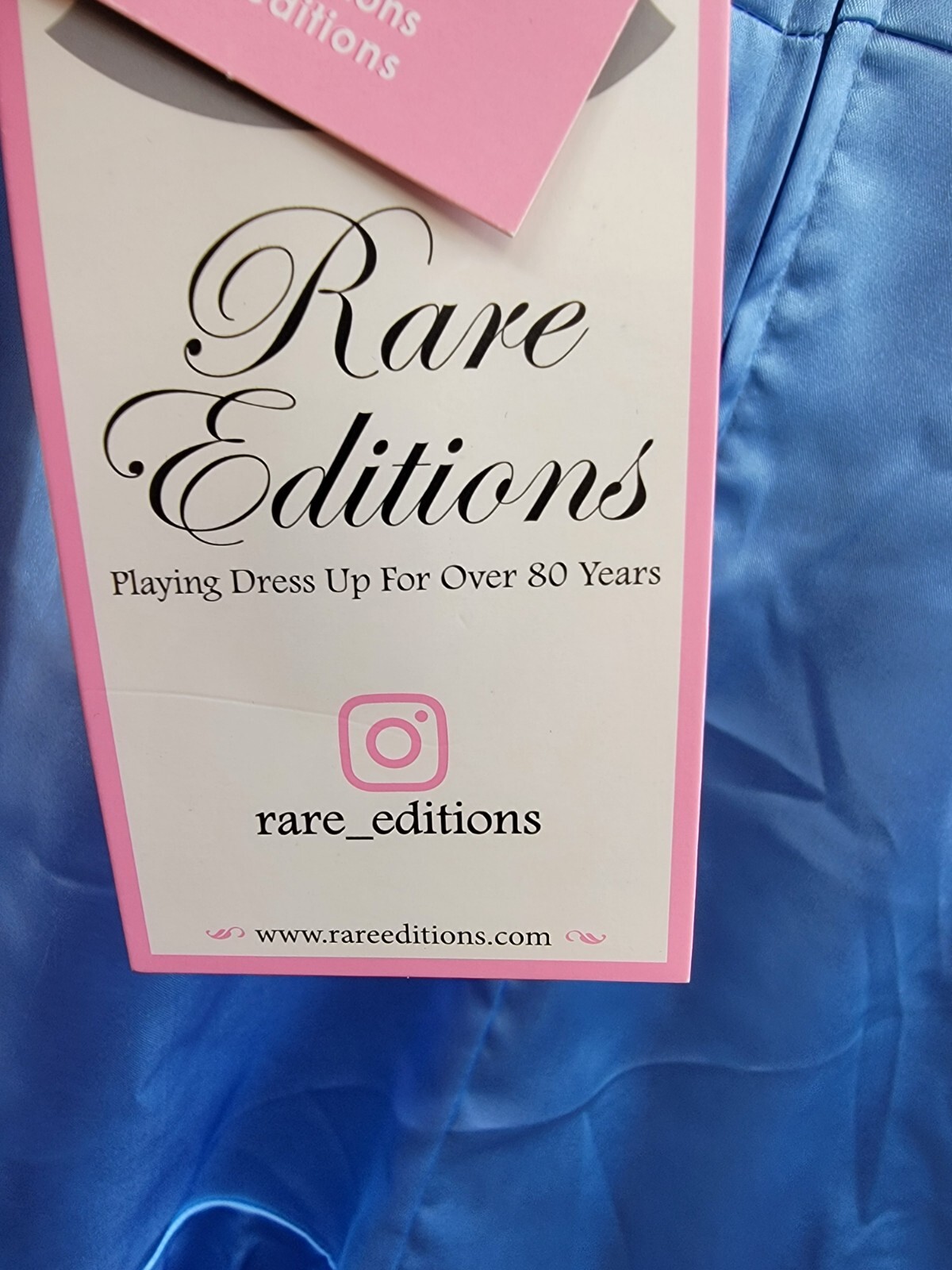 Rare Editions Sleeveless Imitation Pearl Halter Dress Big Girls 14 Blue Back Zip - Picture 15 of 16