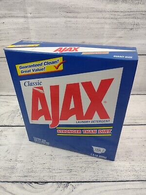 Classic Ajax Powdered Dry Laundry Detergent 1.5lbs Full Unopened New Old Stock