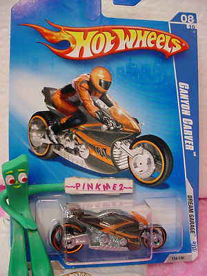 2009 Hot Wheels CANYON CARVER #154/190∞black motorcycle w