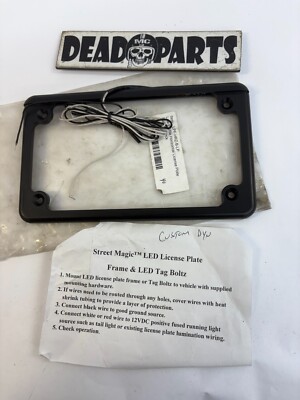 Harley Custom Dynamics Street Magic black LPF-HRZ-B-LP license plate trim ring