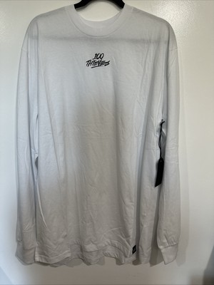 100 Thieves Daybreak Long Sleeve Tee Mens Size XL T-Shirt White Fall 2019