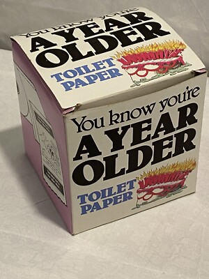 Vintage ''You Know You're A Year Older'' Funny Toilet Paper Birthday Gag Gift 