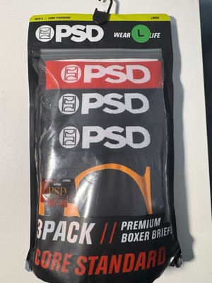 3PK PSD Underwear Micro Men Large Core Standard Boxer 7'' Inseam