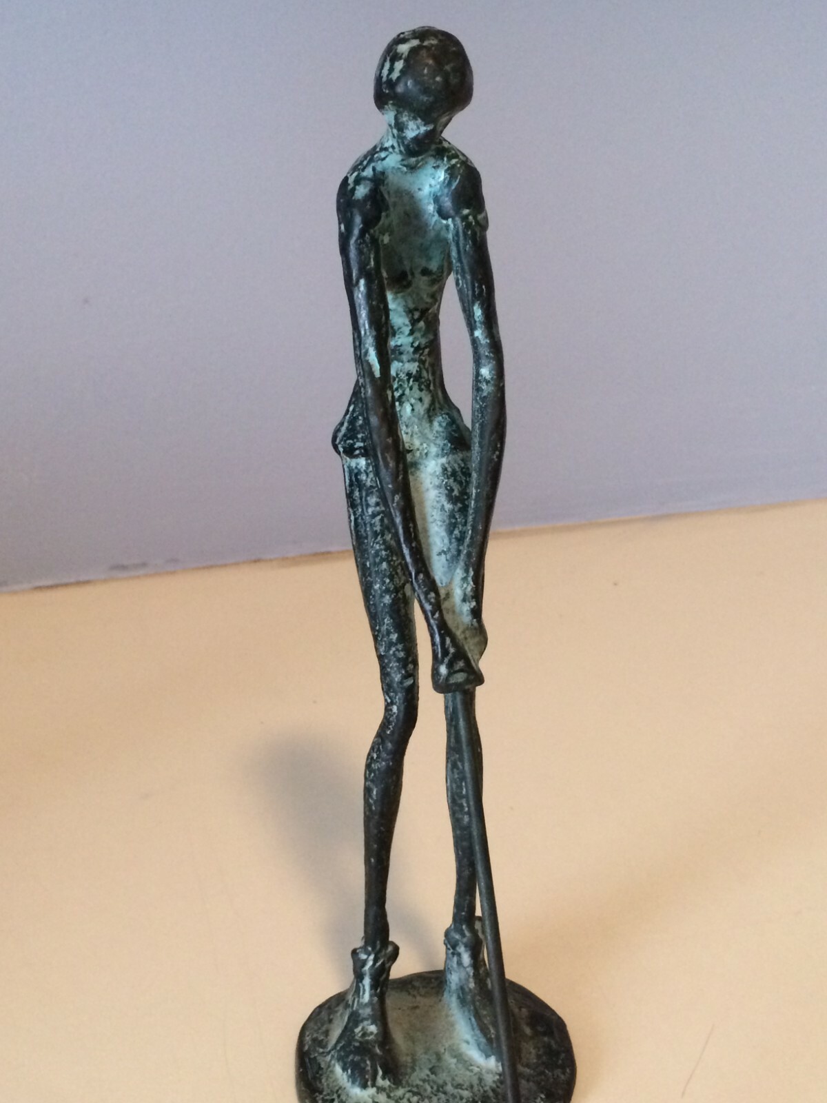 Set of Three Vintage Brutalist Bronze Golfer Figurines Golf Statue Sculptures