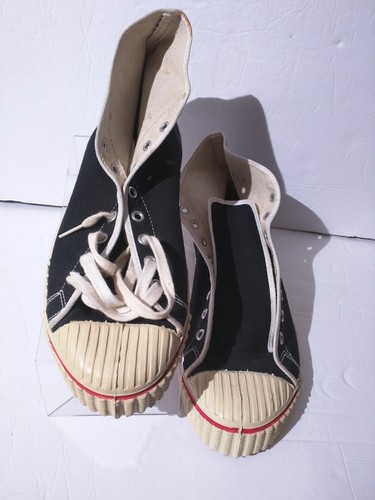 Vintage 1940s Canvas Basketball Sneakers High Top Sz 8.5 Athletic Shoes