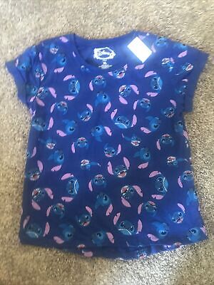 Disney Lilo and Stitch Top Shirt Juniors Size XL Purple Blue