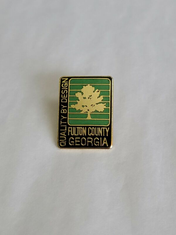 Fulton County Georgia Quality By Design Lapel Hat Jacket Pin