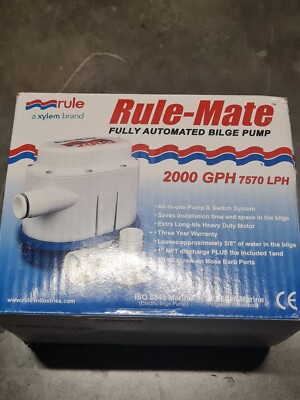 OPEN BOX- Rule RM2000A-12 Rule-Mate 2000 GPH Bilge Pump 12V- FREE SHIP